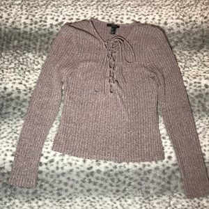 lace up long sleeve /  Forever 21!